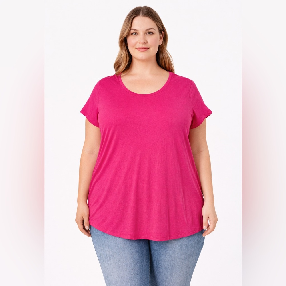 Soma Bright Pink Short Sleeve Basic Tee Size XXL